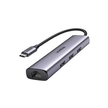 UGREEN CM475 4-in-1 USB-C Hub compatible with MacBook, Windows laptops, Chromebooks and USB-C devices with Gigabit LAN