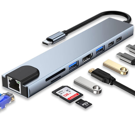 USB Type - c 8 in 1 Converter - Brainy