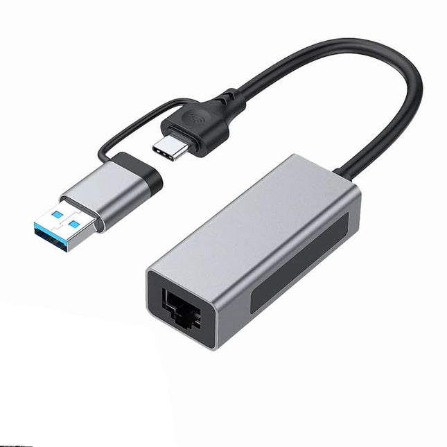 Usb Type - C + USB 2 - in - 1 LAN gigabit Convertor - Brainy