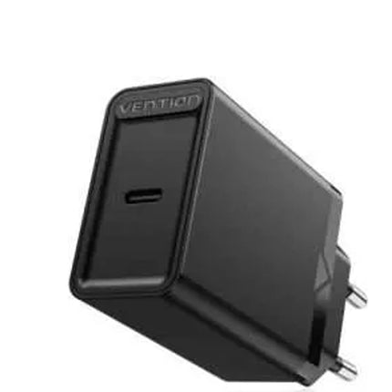 Vention 1 - Port USB - C Wall Charger (20W) UK - Plug Black - Brainy