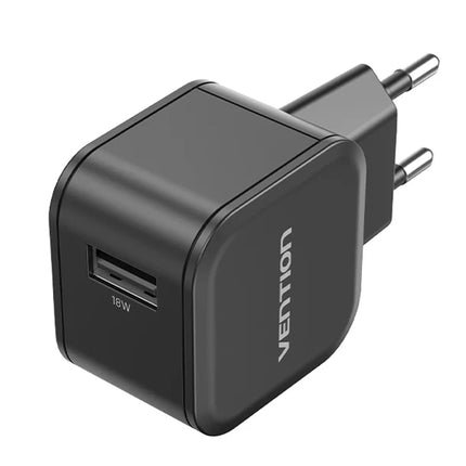 Vention 1 - Port USB - C Wall Charger (20W) UK - Plug Black - Brainy