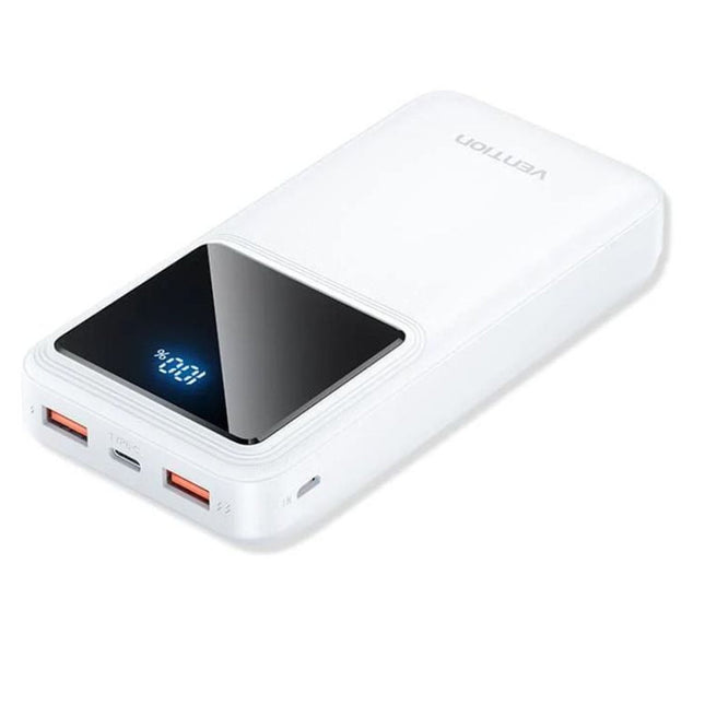 Vention 10,000mAh Power Bank - WHITE - Brainy