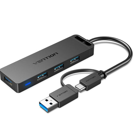 Vention 4 - Port USB 3.0 Hub with Type C & USB 3.0 2 - in - 1 Interface and Power Supply 0.15M ABS Type - Brainy
