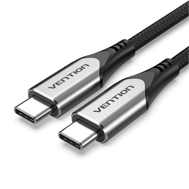 Vention Cotton Braided USB - C to USB - C 3.1 Cable 1M Gray - Brainy