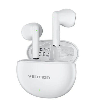 Vention Elf E06 Wireless Earbuds - White - Brainy