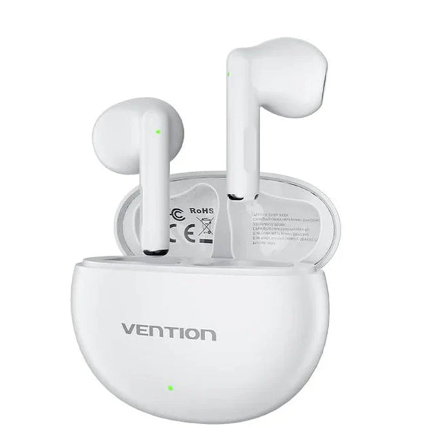 Vention Elf E06 Wireless Earbuds - White - Brainy