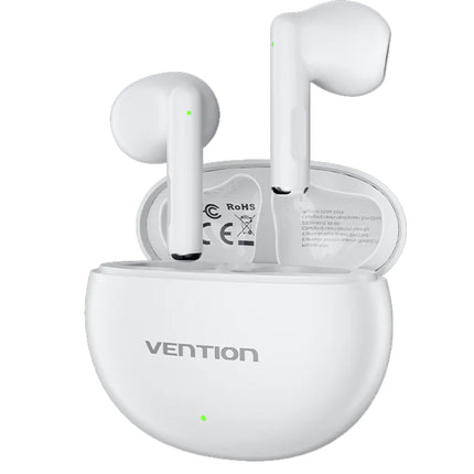 Vention Elf E06 Wireless Earbuds - White - Brainy