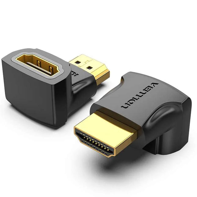 Vention HDMI 90 Degree Male to Female Adapter Black - Brainy