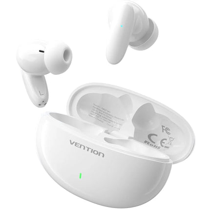 Vention HiFun True Wireless Bluetooth Earbuds - White - Brainy