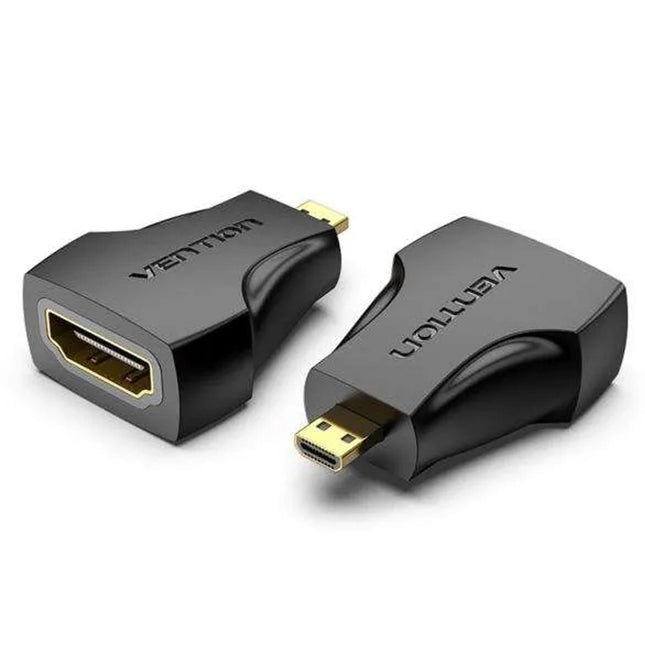 Vention Micro HDMI Male to HDMI Female Adapter Black - Brainy