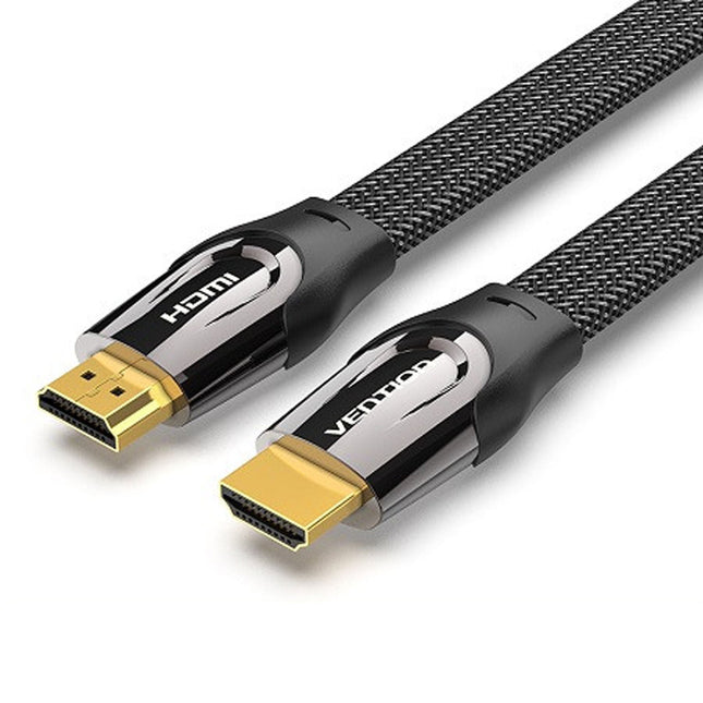 Vention Nylon Braided 4K Flat HDMI Cable 2M Zinc Alloy Type - Brainy