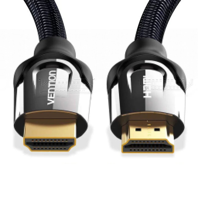 Vention Nylon Braided HDMI Cable 1M Black Metal Type - Brainy