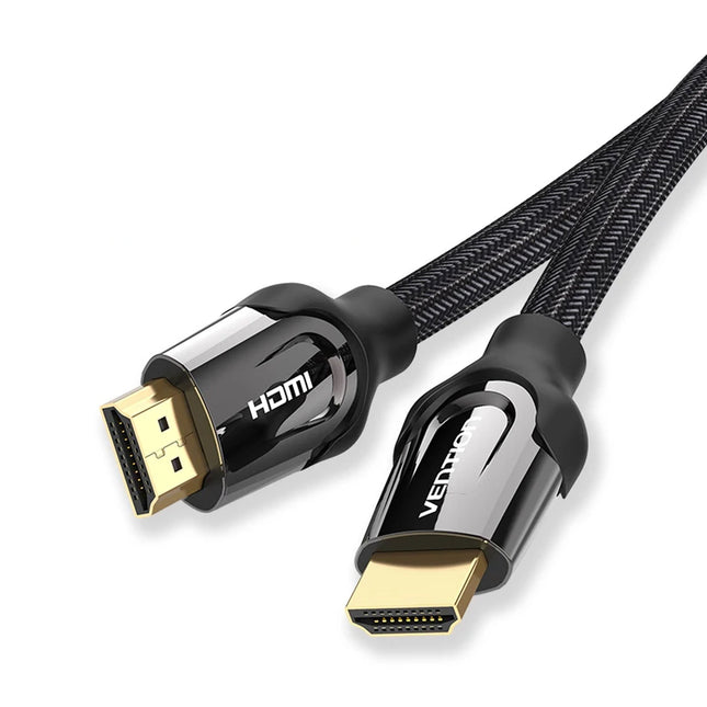 Vention Nylon Braided HDMI Cable 2M Black Metal Type - Brainy