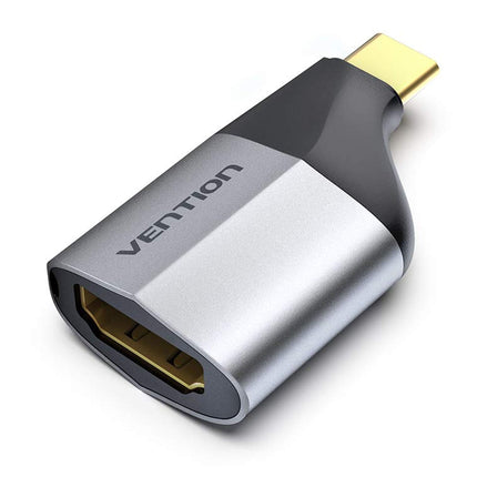 Vention Type C Male to HDMI Female Adapter Gray Aluminum Alloy Type - Brainy