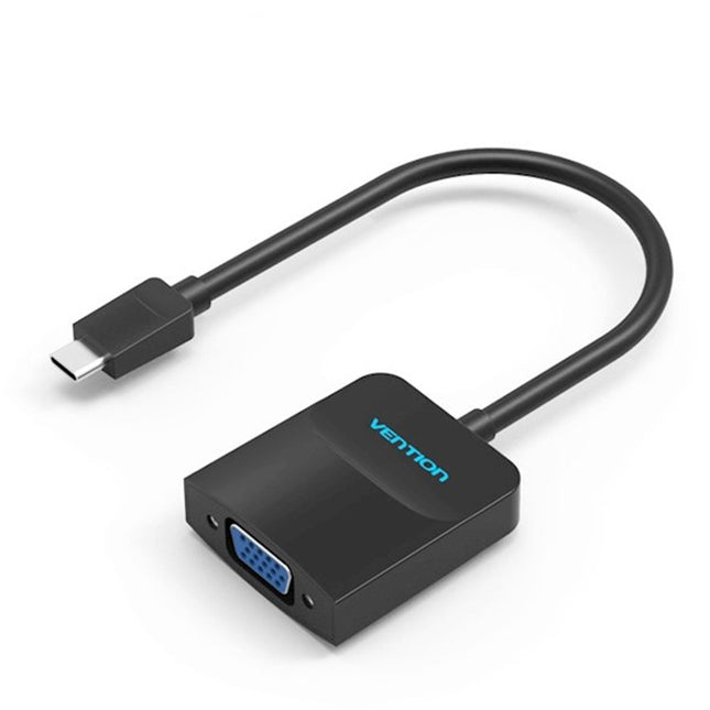 Vention Type - C to VGA Adapter 0.15M Black ABS - Brainy