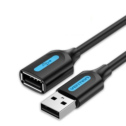 Vention USB 2.0 A Male to A Female Extension Cable 5M Black PVC Type - Brainy