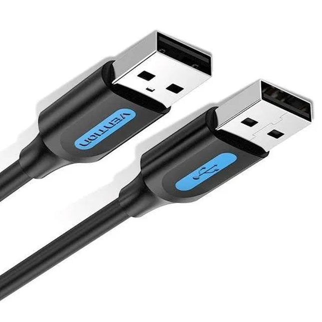 Vention USB 2.0 A Male to A Male Cable 1.5M Black PVC Type - Brainy