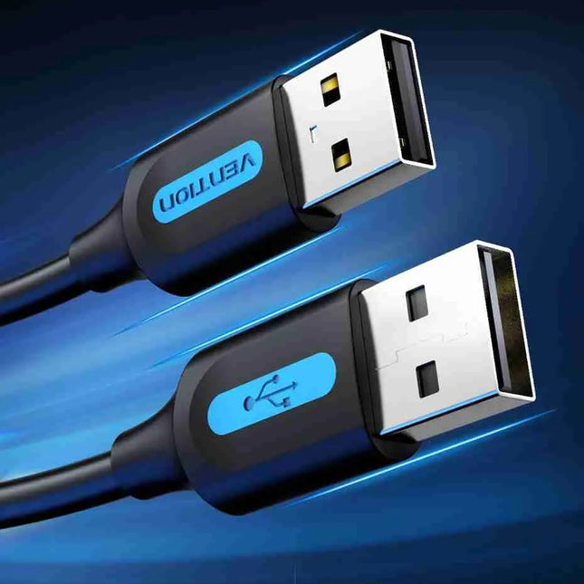 Vention USB 2.0 A Male to A Male Cable 1M Black PVC Type - Brainy
