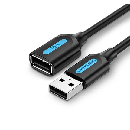 Vention USB 3.0 A Male to A Female Extension Cable 1.5M Black PVC Type - Brainy
