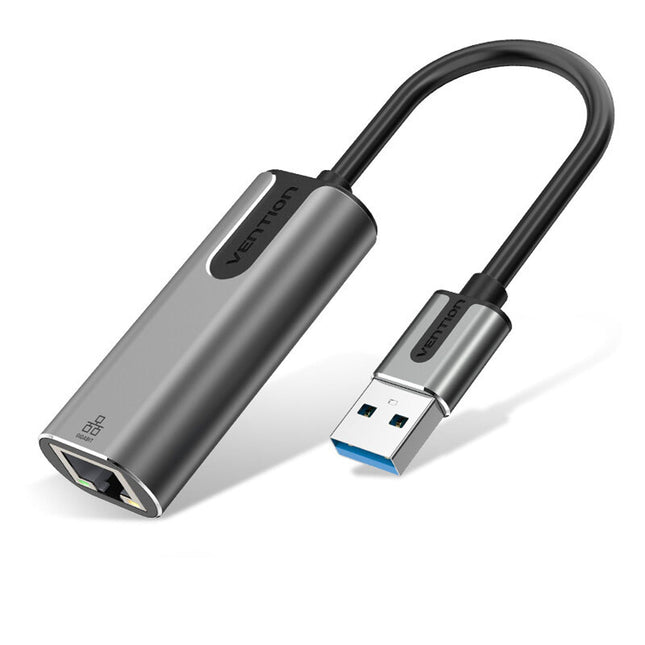 Vention USB 3.0 TO GIGABIT ETHERNET ADAPTER Gray 0.15M Aluminum Alloy Type - Brainy