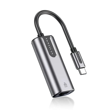 Vention USB - C TO GIGABYTE ETHERNET Adapter 0.15M Gray Aluminum Alloy Type - Brainy