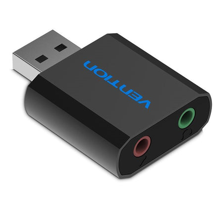 Vention USB External Sound Card Black Metal Type - Brainy