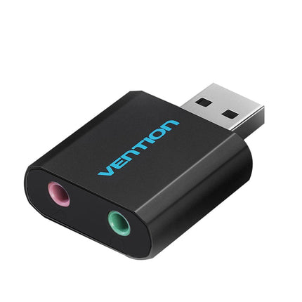 Vention USB External Sound Card Black Metal Type - Brainy