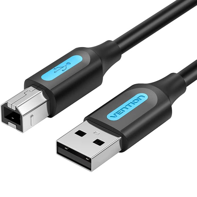 Vention USB2.0 A Male to B Male Print Cable with 2*Ferrite Core 10M Black - Brainy