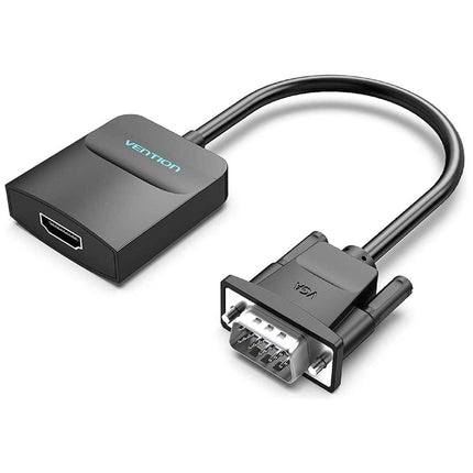 Vention VGA to HDMI Converter with Female Micro USB and Audio Port 0.15M Black - Brainy